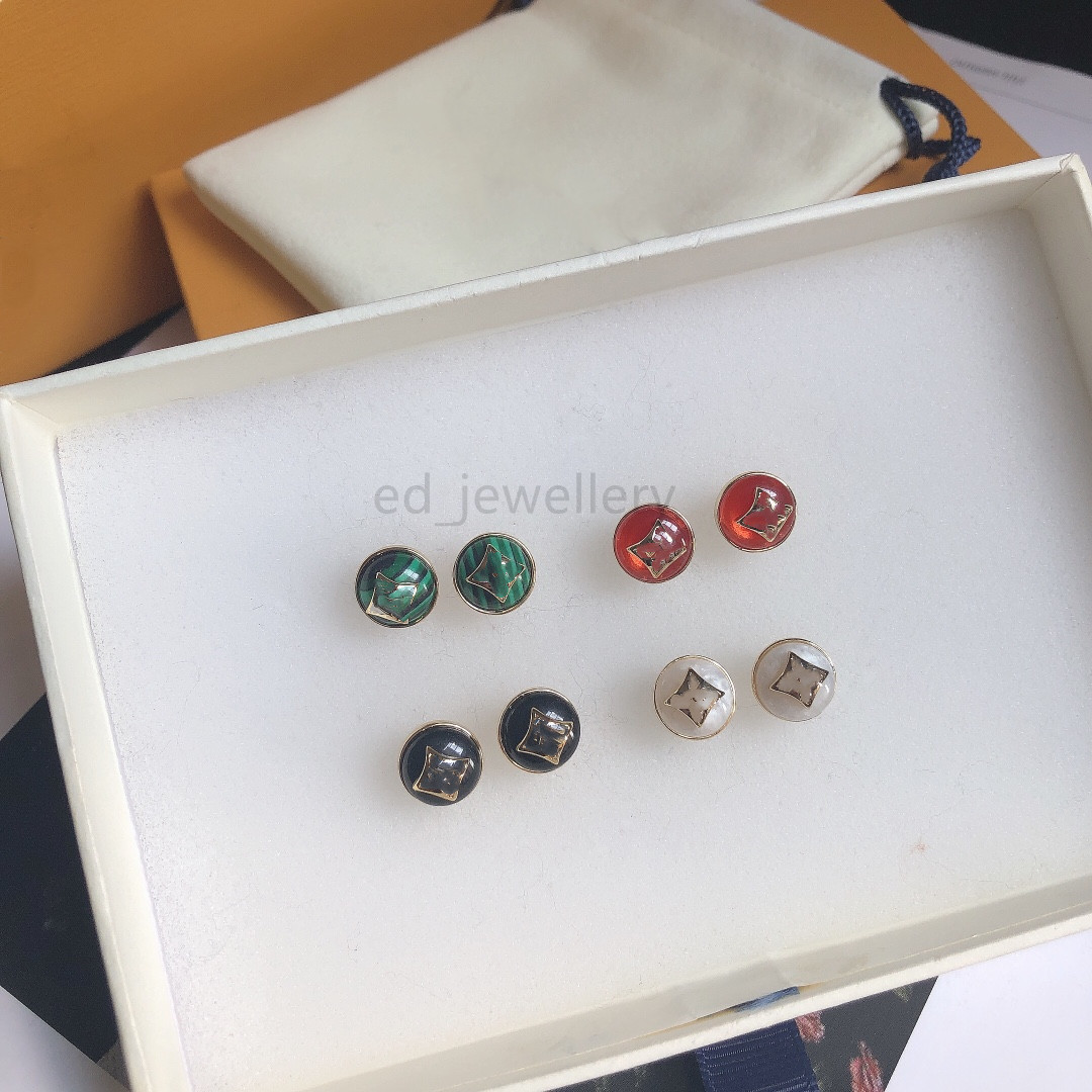 

2022 Fashion luxury brand designer pearl gem color women's Earrings party wedding couple gift jewelry