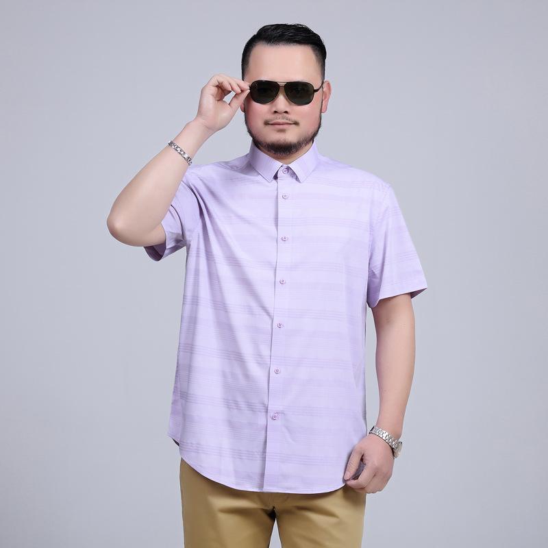 

Casual Solid Fitted Plain Fashion Men Shirt Plain Cotton Dress Shirt Short Sleeve Turn-down Collar Summer Camisa Masculina, Blue