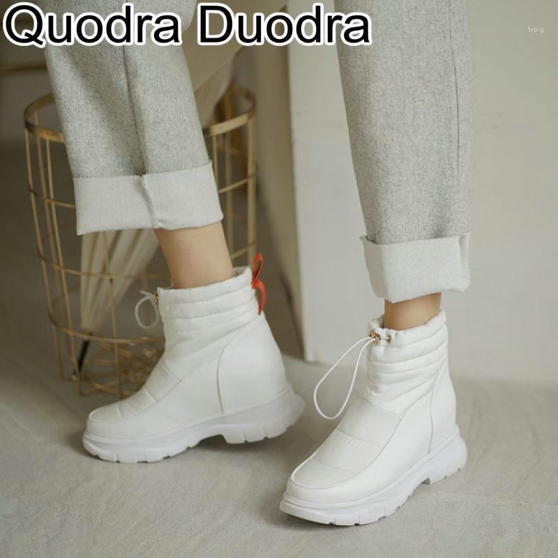 

Women Snow Boots ankle new Winter Cotton shoes slippers Pointed Toe plush warm Fashion Female Big Size 34 43 solid all match1, Black