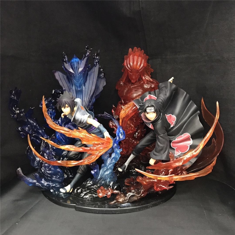 

Anime Naruto Shippuden Zero Uchiha Itachi Uchiha Sasuke Susanoo model Decoration PVC action figure collection model toy Y200421