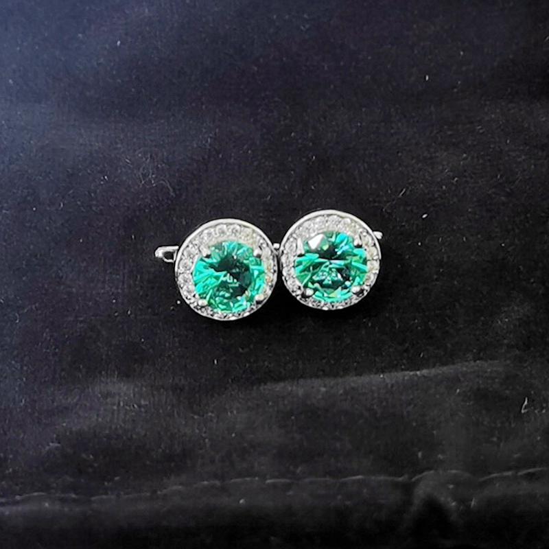 

Hoop & Huggie Wholesale Simple Women Earring Round CZ Stone Minimalist Gift Elegant Party Daily Fashion Female Trend Jewelry 2021