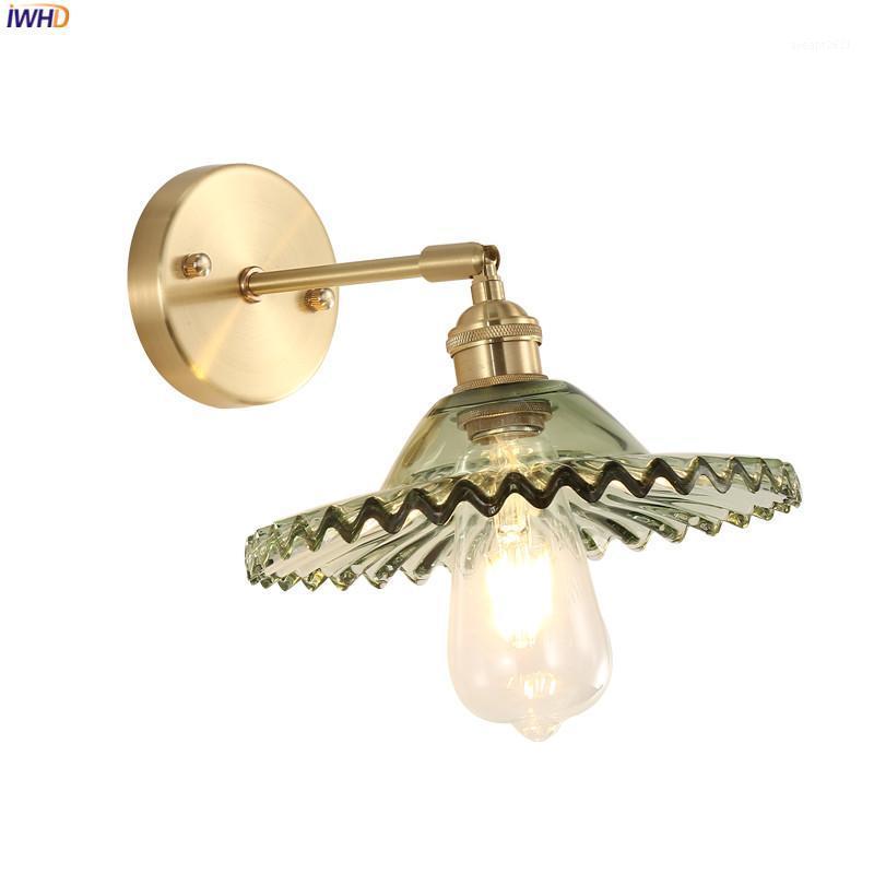 

IWHD Nordic Style Glass Retro Wall Lights For Home Lighting Bedroom Bathroom Mirror Stair Light Glass Wandlamp Aplique Murale1