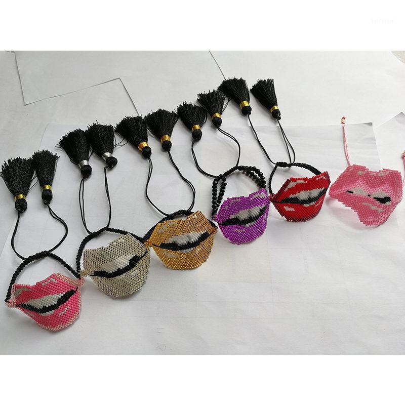 

Lips Bracelet Men Kiss Bracelet MIYUKI Delica Beads Bracelets Inspirtion Rope Braided Adjustable Women Jewelry Dropshiping1