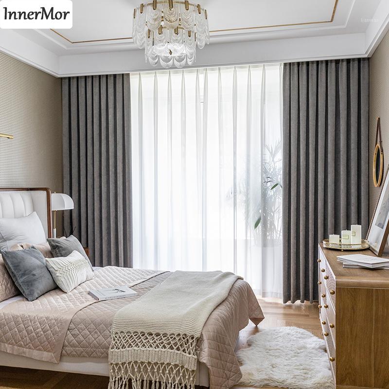 

Innermor Flame retardant Curtain for bedroom thermal curtains for Living room Decor Fire retardant curtain hotel window1, Brown