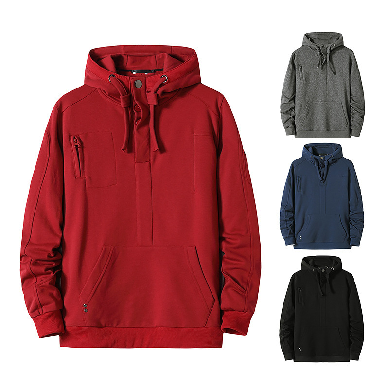 

2021 Fashion Brand New Autumn Male Casual Hoodies Sweatshirts Men's Sports Thread Stitching Sweater Hooded 3yz0, Dark grey