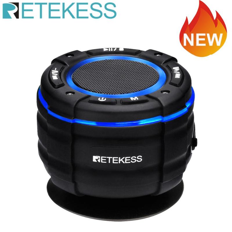 

Retekess TR622 Bluetooth Speaker IPX67 Waterproof Wireless Shower Speaker Car Portable With FM Radio Suction Cup
