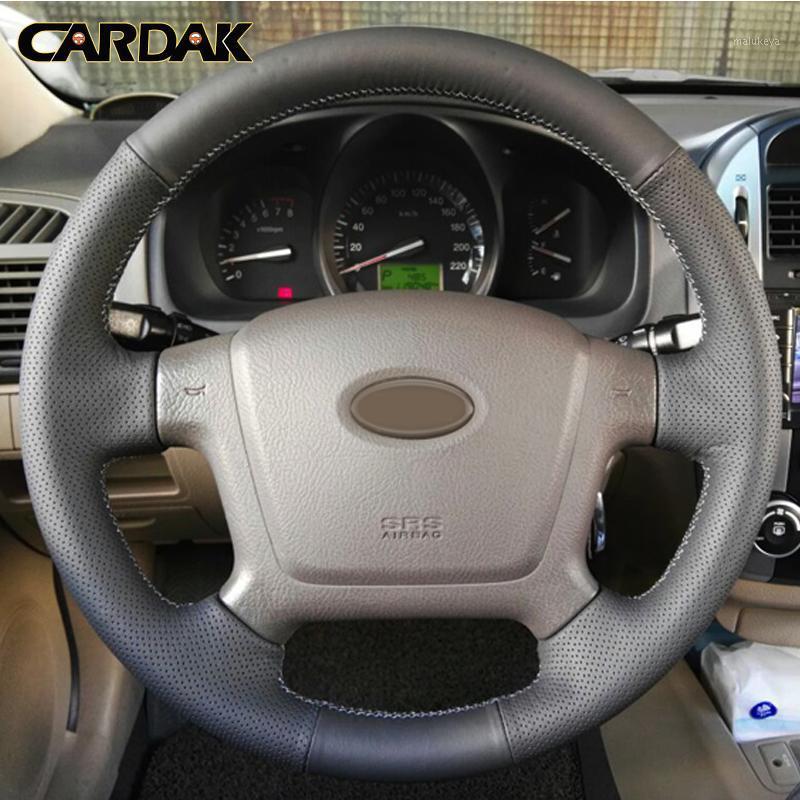 

Black Artificial Leather Car Hand-stitched Steering Wheel Cover for Kia Cerato 2005-2012 Old Kia Ceed1