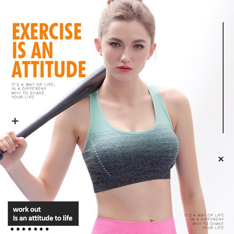 

M/L/XL Sports Bra High Stretch Breathable Top Fitness Women Padded for Running Yoga Gym Seamless Crop Bra Gradient Sport1, Pink