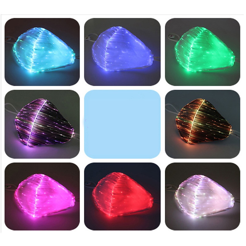 

New LED Anti Dust Mask 7 Color Changeable Luminous Light Rave With USB Charge Face Masks Break Dance Music Party Halloween Protection, Multi