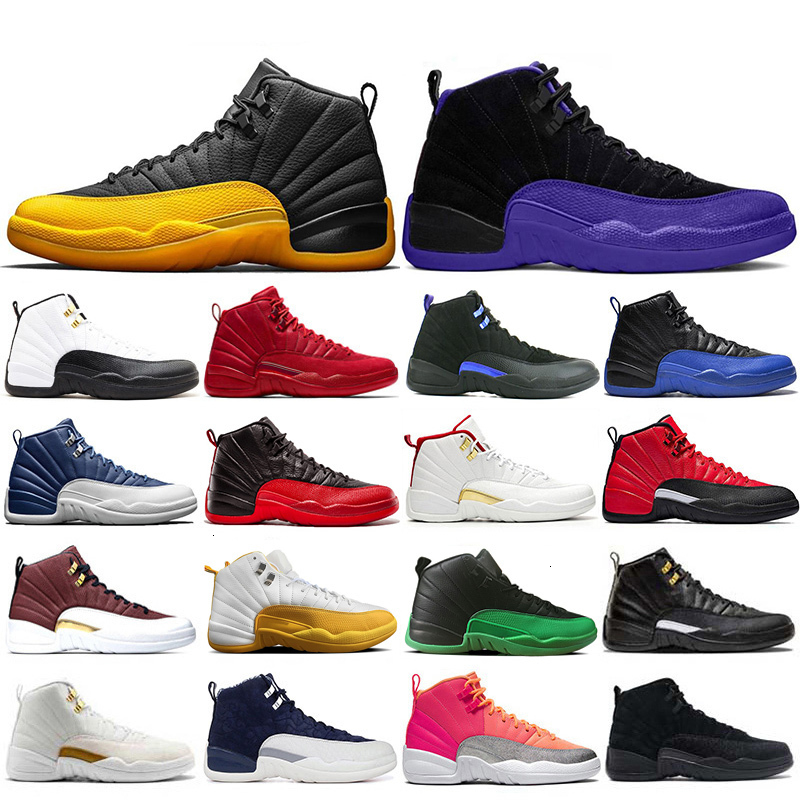 

Mens 12 12s Outdoor shoes INDIGO University-gold Bulls flu game OV white 12s REVERSE taxi Game Royal Sports Trainers Sneakers Shoes 7-13