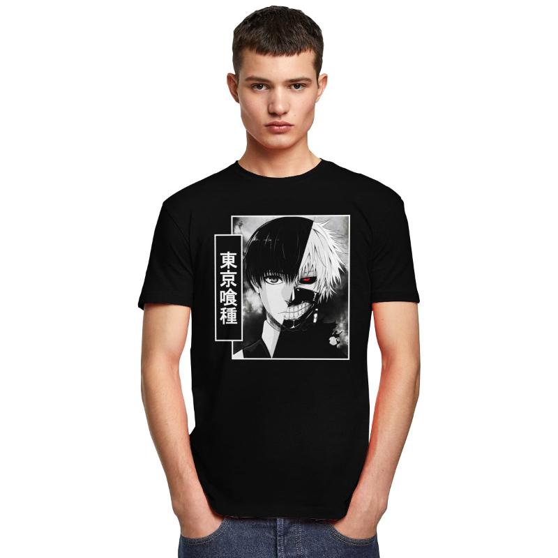 

Men's T-Shirts Cool Harajuku Anime For Men One Eyed King Printed Hip Hop Short Sleeved Casual Tees Cotton Manga Tee Top With Crew Neck, White;black