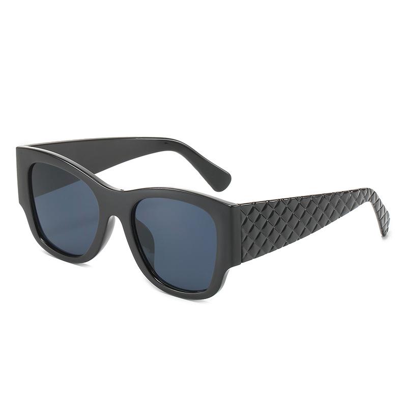 

New Fashion Sunglasses Women Men Cat Eye Sun Glasses Double Color Lens Wide Leg Gradient Sunglass Black Pink Square Glasses