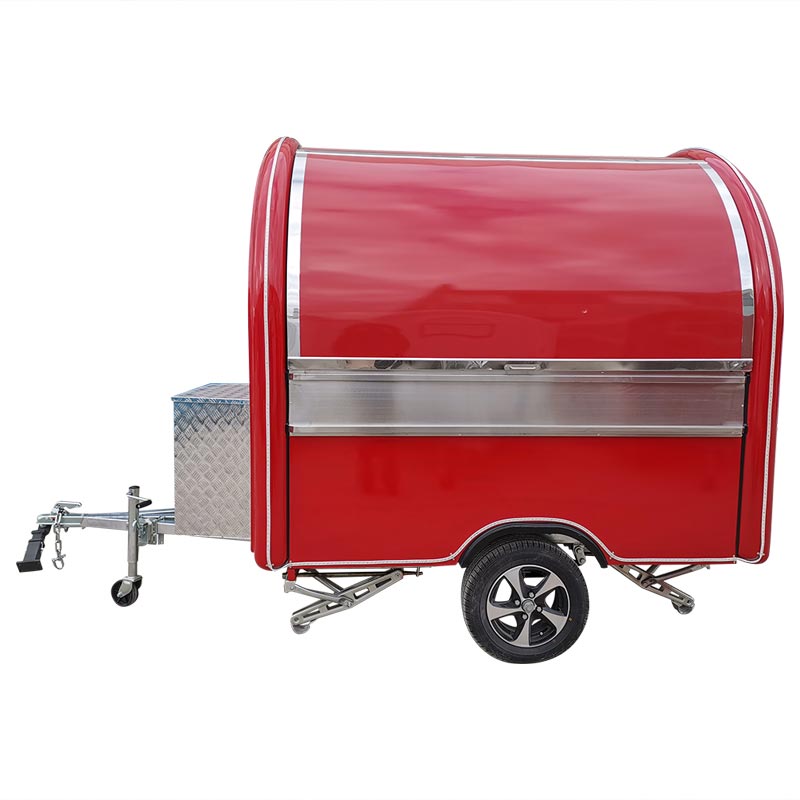 

Red Food Truck Catering Food Trailer Small Snack Trailer