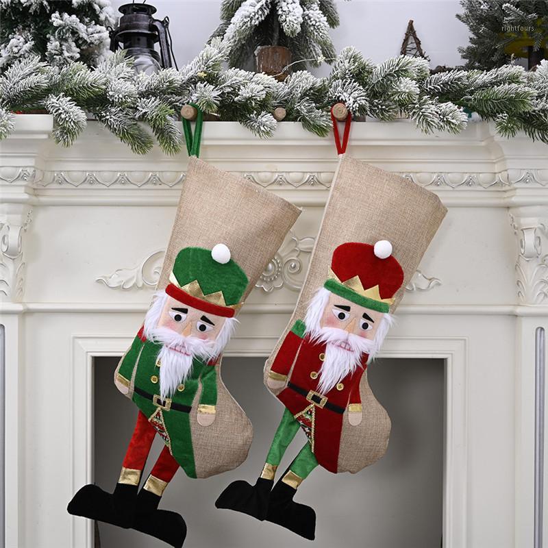 

2020 Old Man Christmas Stocking Gift Bag Xmas Tree Hanging Pendant Ornament Christmas Sock Candy Gift Bag For Kids Home Decor1