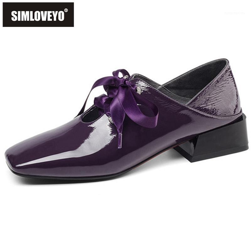 

SIMLOVEYO Casual Women 2020 Brand Design Heeled High Quality Genuine Leather Women Pumps New Arrival Fashion A29271, Black