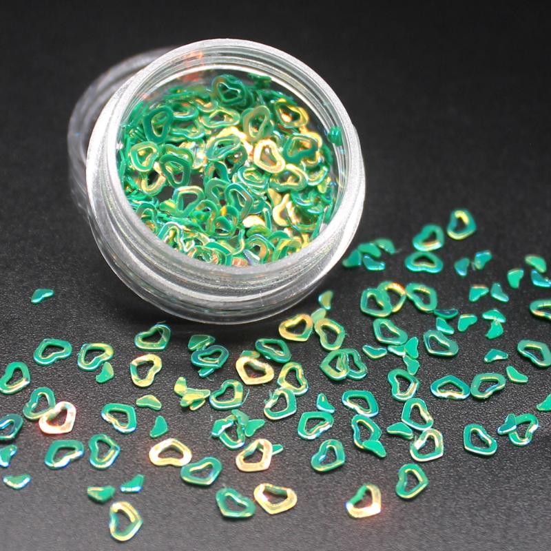 

Nail Art Glitter 1 Box Mixed Color 12 Designs Mini Heart Hot Fashion Shining Manicure Glitter Sequins Nail Decoration NR-230