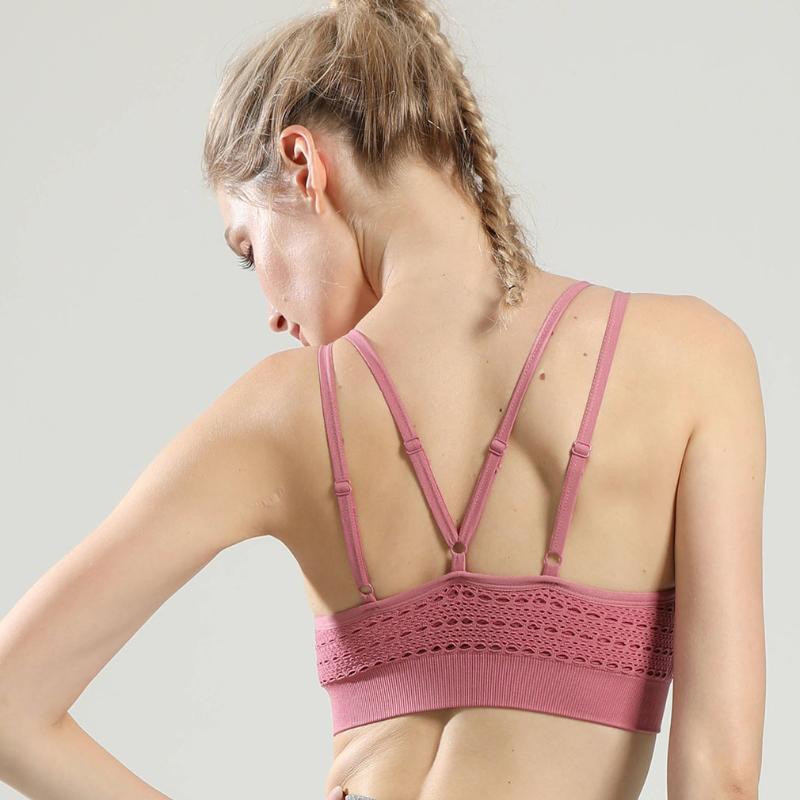 

Sports Underwear Bra Running Fitness Yoga Vest Underwear Women' Shockproof Hollow Back Bra Fast Selling Popular, Blue