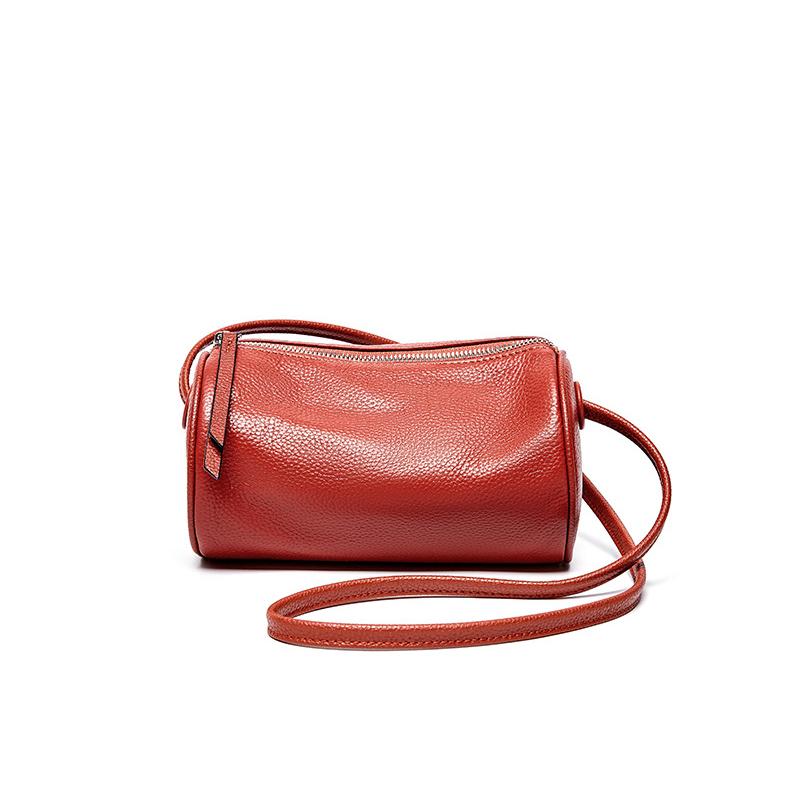 

Genuine Leather Shoulder Bags For Women Luxury Handbag Fashion Ladies Shopping Messenger Crossbody Bag Female Party Purse, Orange