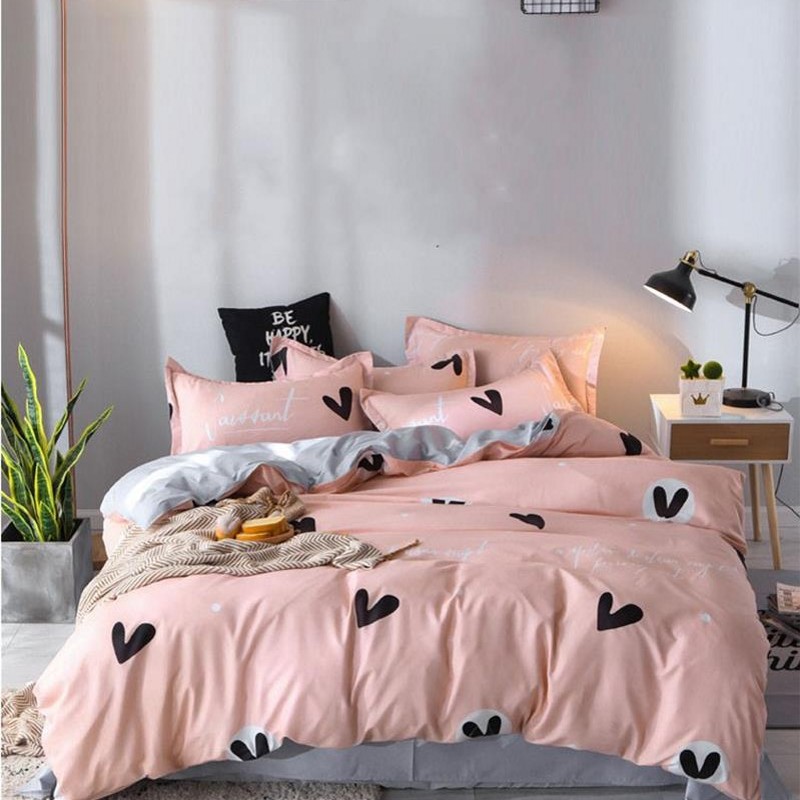 

designer bed comforters sets Bedding Set 100% Polyester Fiber Household Brief Plant Pillowcase Duvet Cover Sets Comfortable blanket 129 G2