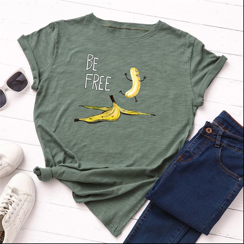 

summer plus size clothing s 5xl new banana print t shirt women 100%cotton o neck short sleeve tees pink women tshirt, White