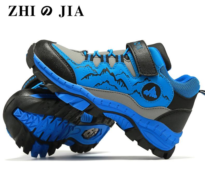 

New Style Boys Boots Winter Kids Snow Boots Sport Children Shoes For Boys Sneakers Fashion Leather Child Shoes Free Shipping, Blue