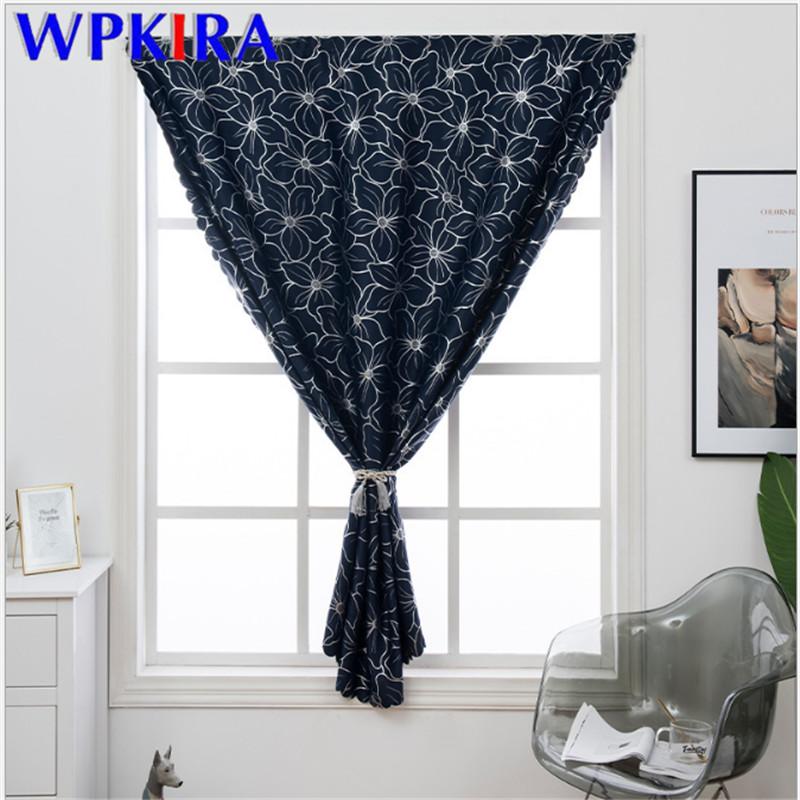 

Bronzing Flower Curtains For Living Room Sheer Curtains Window Blinds Drape Blackout Modern Door Window PC-AD485#30, Wine red