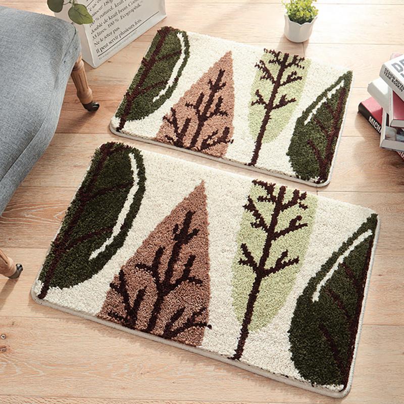 

Carpet In The Hallway Door Mat Leaves Flocking Door Mats Home Anti-slip Doormat Absorption Carpet Kitchen Floor Entrance Mat1, 04