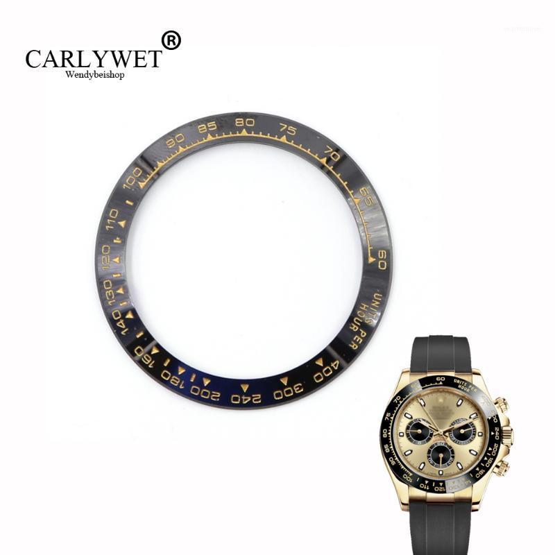 

CARLYWET Wholesale High Quality Ceramic Black with Gold Writing Watch Bezel for 116500 - 1165201