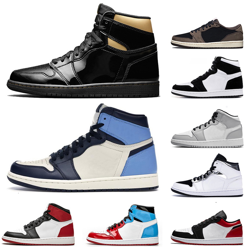 

Hot Sale Mid Light Grey Jumpman 1 1s Basketball Shoes High OG Bio Hack Obsidian Women Mens Sneakers, White;red