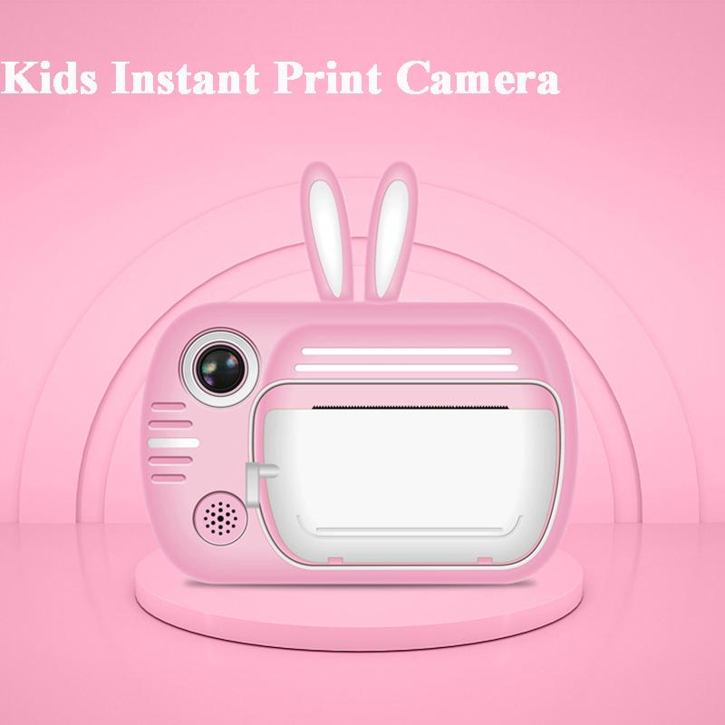 

Kids Camera Children Instant Print Camera Birthday Gifts For Boys Girls 3.5 inch 1080P Cute Cartoon Digital Photo Video
