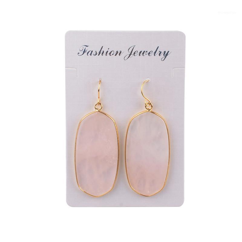 

SEVENSTONE 2020 New Reiki Quartz Dangle Fashion Crystal Earrings Natural Stone Black Onyx Boho Earring Gifts for Women Jewelry1