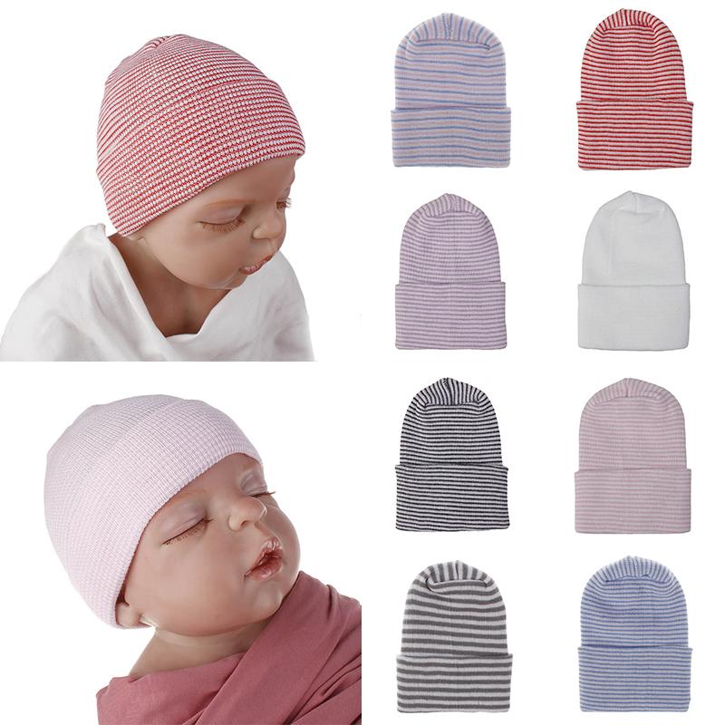 

Knitted Cap Newborn Baby Infant Soft Striped Outdoor Casual Beanie Hat Fashion Comfort Baby Caps Winter Warm Fetal Hat