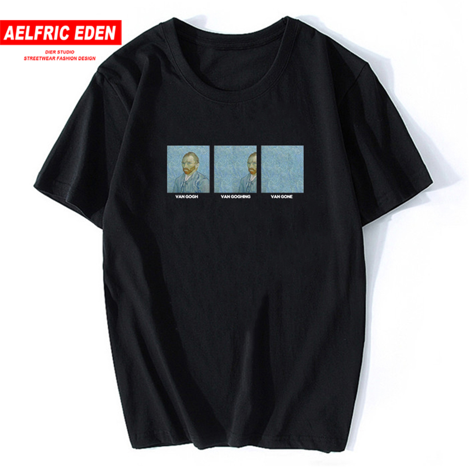 

2021 New Aelfric Eden Van Gogh Print Harajuku Shirt Men Hip Hop Streetwear t Shirts Summer Male Casual Short Sleeve Tops Oversized 9uqn, Yellow