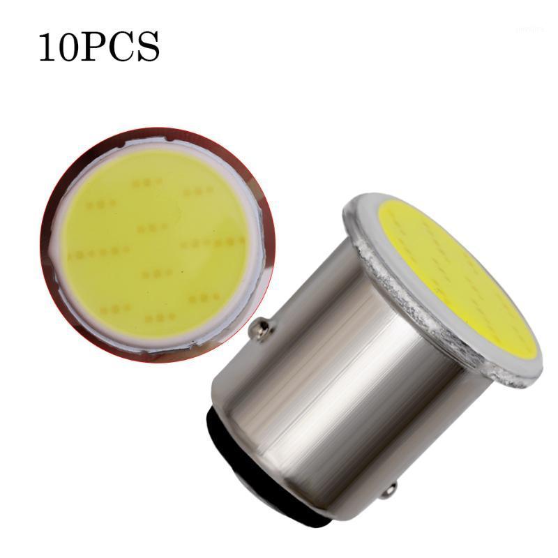 

10X Car motorcycle LED bulb P21W 1157 Bay15d COB Turn Signal Reverse lamp Parking Brake Light Super bright white 12V car styling1, As pic