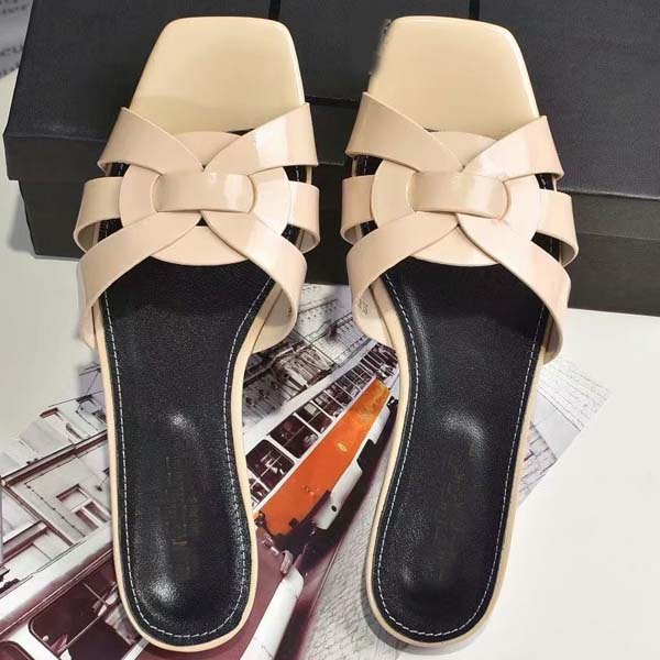 

2021-Luxury Designer Slipper Women Sandals TOP-Quality Fashion Super Classic Casual Slipper Sandy Flip Flops Size 34-42 With box, White