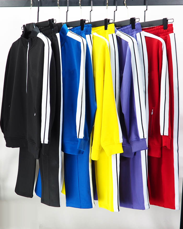 red polo sweat suit