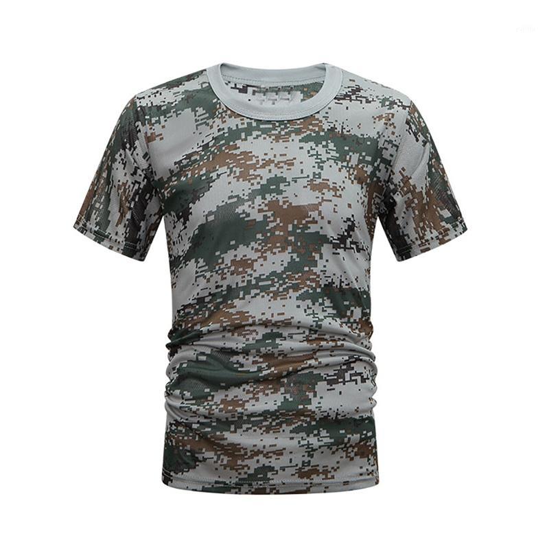 

Camouflage Running Sports Short Sleeve T-Shirts Men O Neck Breathable Soft Leisure Riding Walking T Shirt Loose Tee Tops Apparel1, Blue