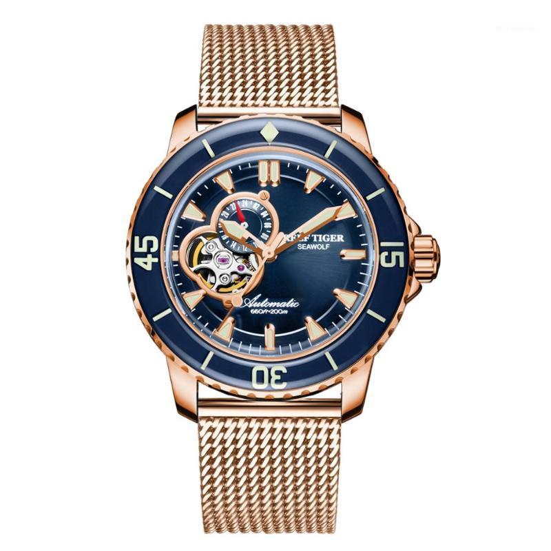 

Reef Tiger men dive watch,mens luxury automatic watches skeleton sport clock 200m waterproof wristwatch mechanical reloj hombre1, Automatic men 4