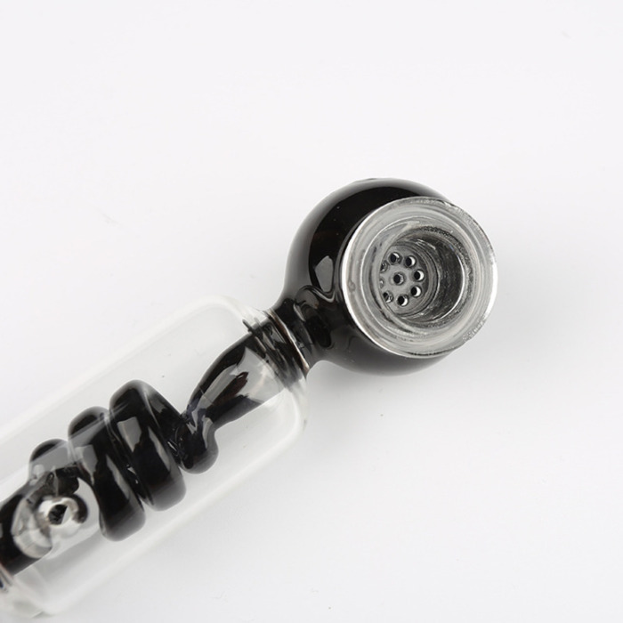 

Glass Glycerin Freezable coil Pipe Black bubbler water pipe smoking pipes tobacco bong