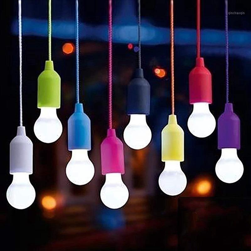 

Creative Hanging Lamp Portable LED Pull Cord light Bulb Outdoor Garden Camping Lantern Battery Powered Colorful LED Night Light1