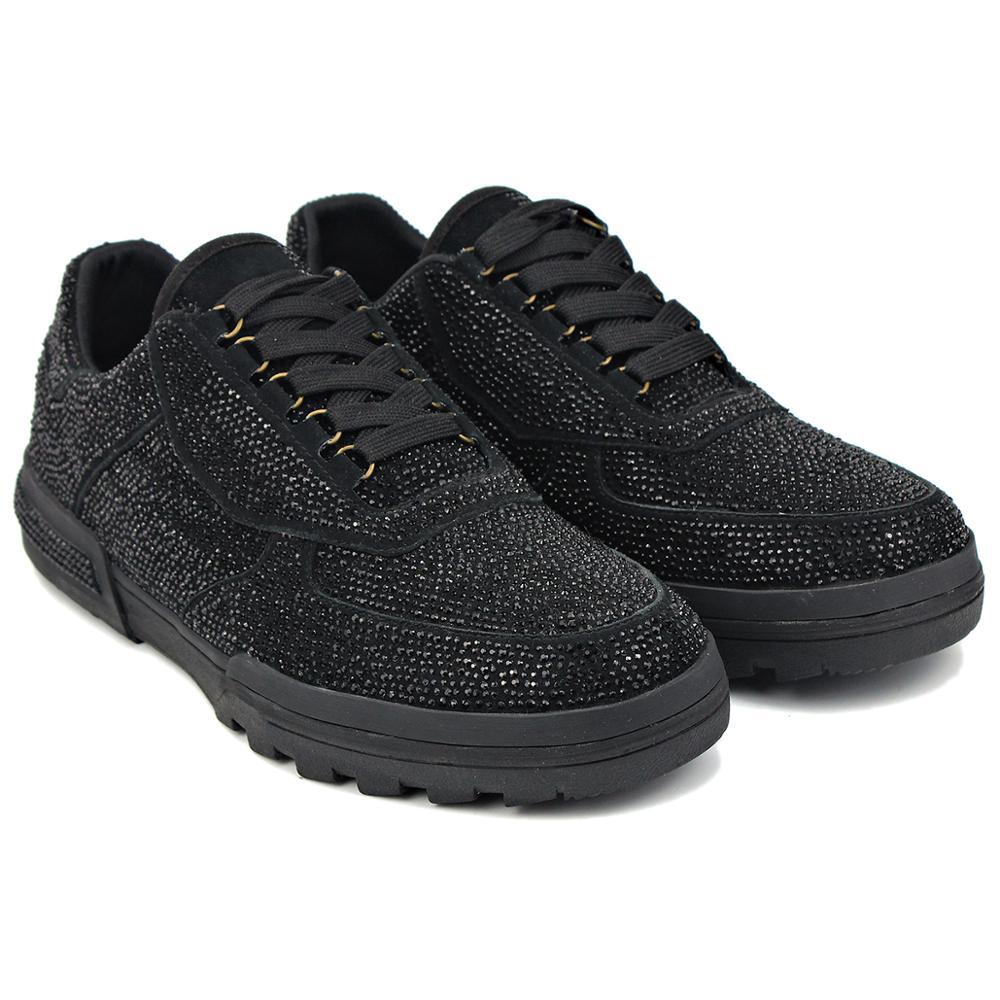 

2021 Men's Sports Fashion Designer Genuine Leather Shiny Shoes Kj56, Black