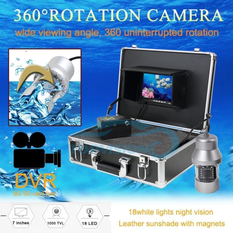 

7inch LCD screen wide viewing 360 degree rotation underwater fishing camera with 18pcs white lights night-vision camcorder F081