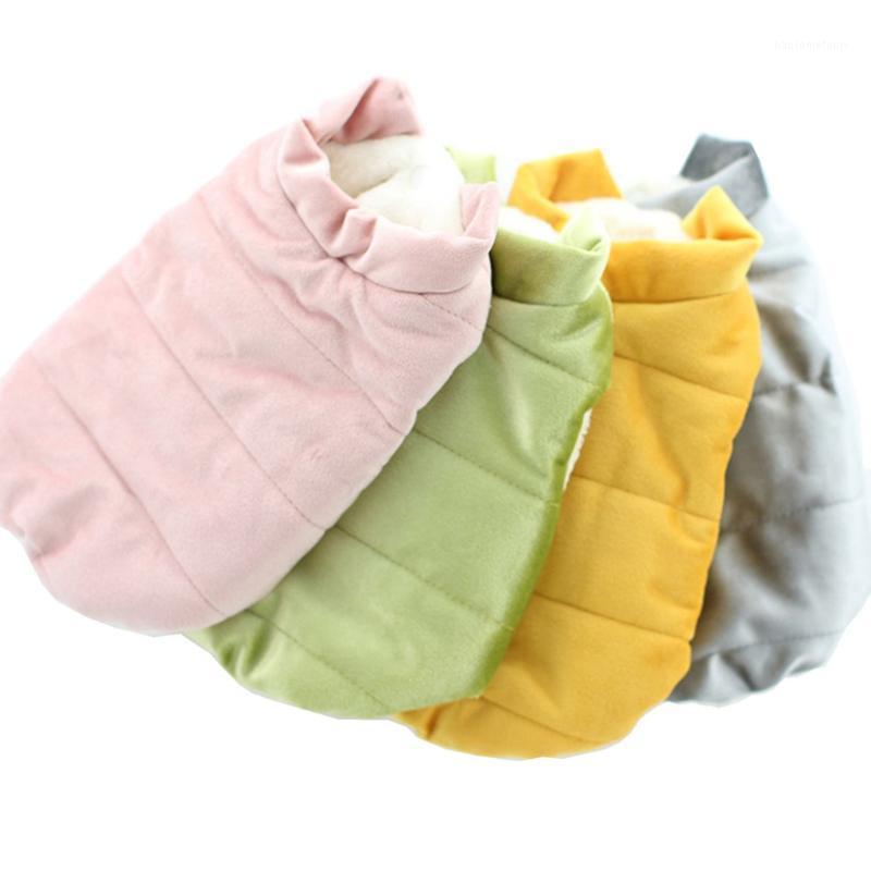 

Warm Winter Soft Dog Coats Quilted Golden Velvet Dog Vest Jacket Teddy Bichon Cothes for Pets  S M L XL1, Green