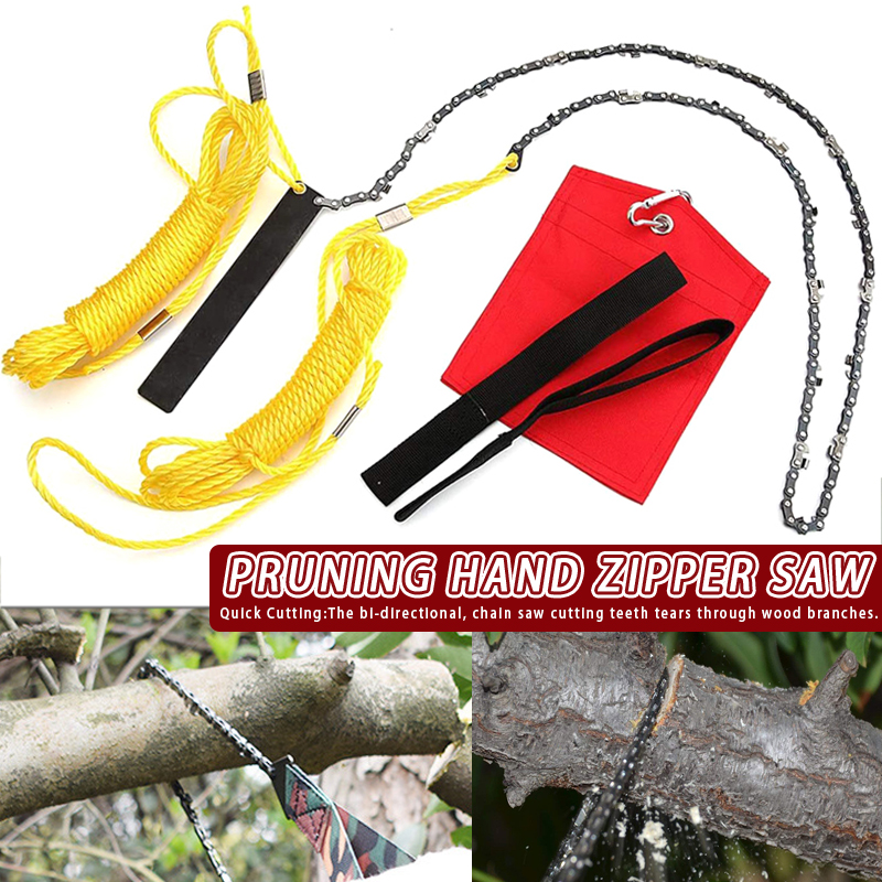 

Spot Hand Saw Gardening Pocket Chain Saw Kit 24/48 Inch with Rope Wire for Tree Wood Pruning Branches Cutting QP2