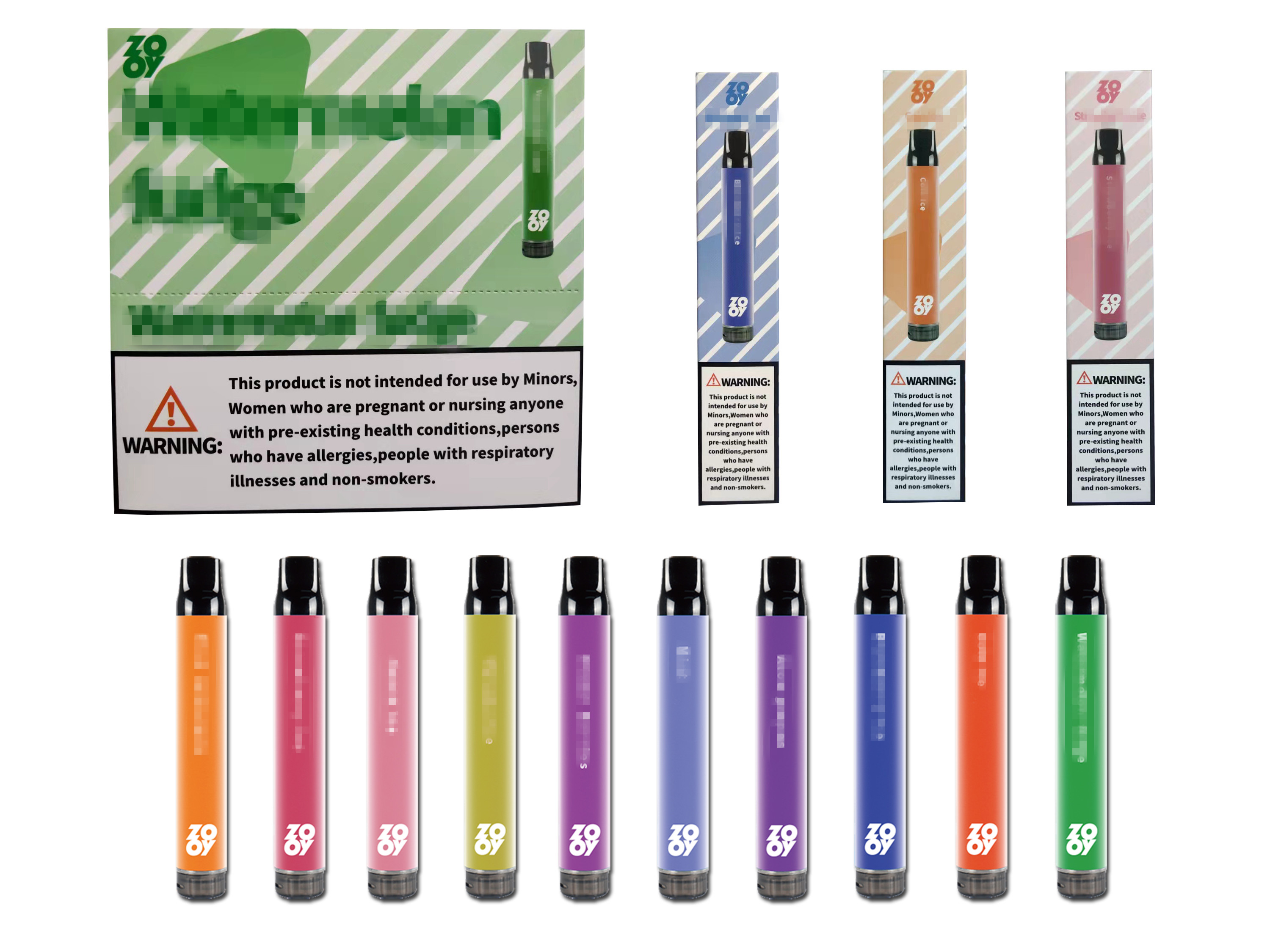 

Original ZOOY 1600PUFFS Puff Bars 1600 Puffs E Cigarette Vape Pen with Mesh Coil Adjustable Air Flow 850Mah 5ML VS Puff XXL
