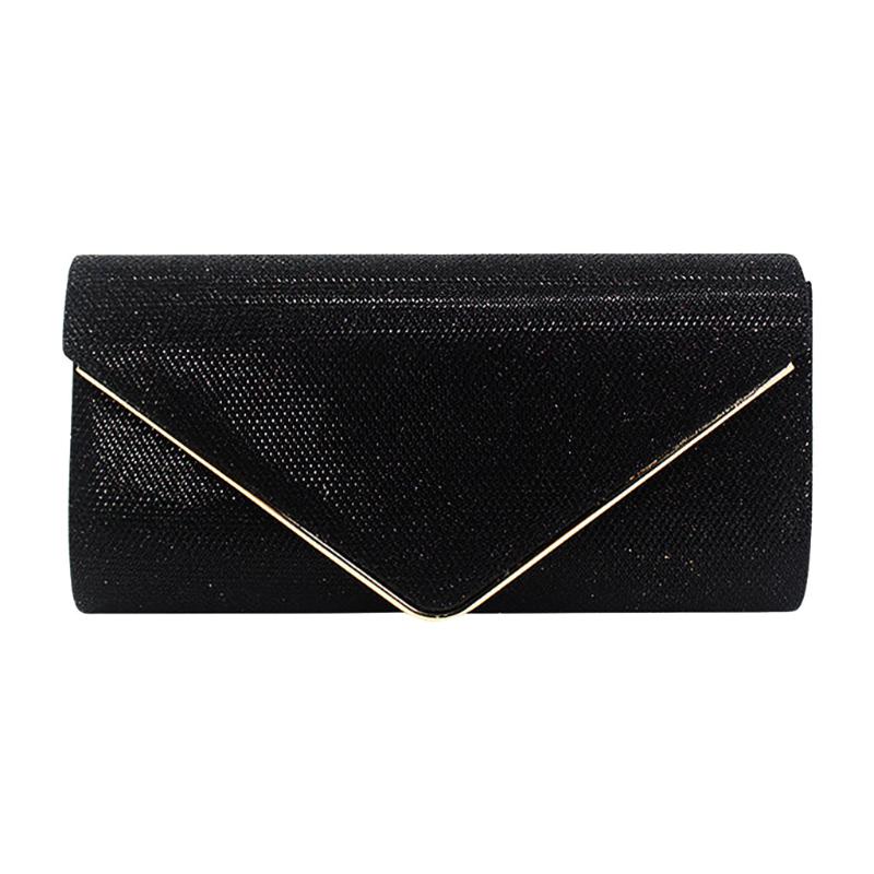 

Ladies Clutch Bag Women Evening Party Wild Bag Evening Women Fashion Square Color Intrigue Chain Clutch Envelope K612, Black
