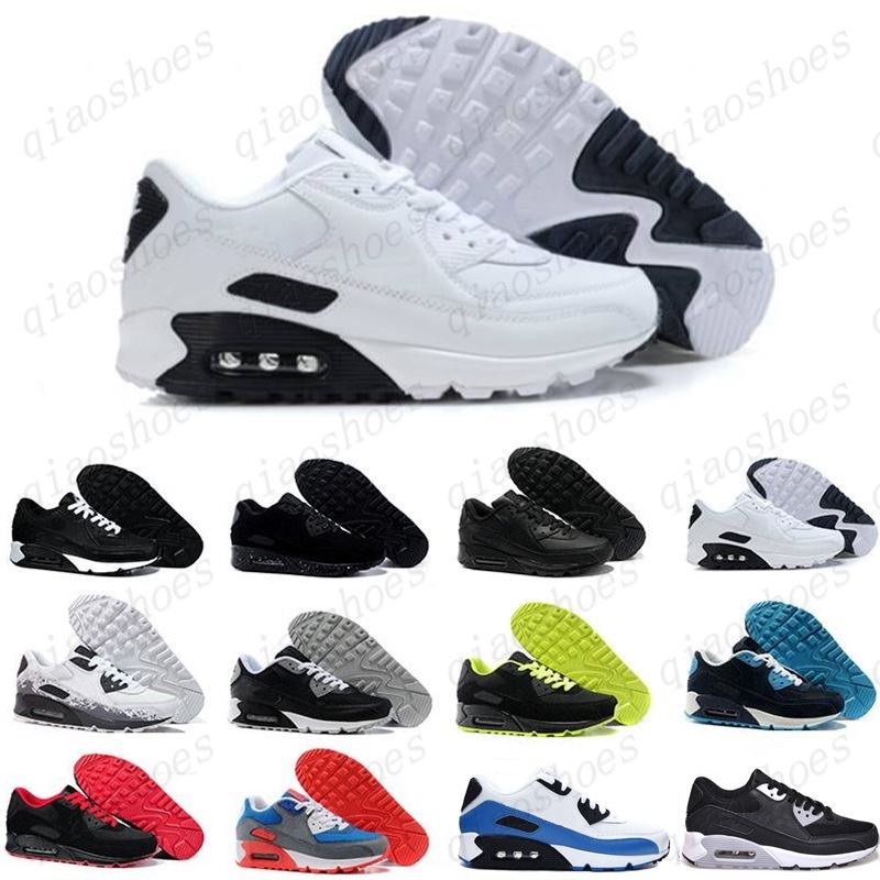 

2021 hot Men womens Shoes classic 90 Men and women Running Shoes Black Red White Sports Trainer Cushion Surface Breathable Sports Shoes36-46, Box