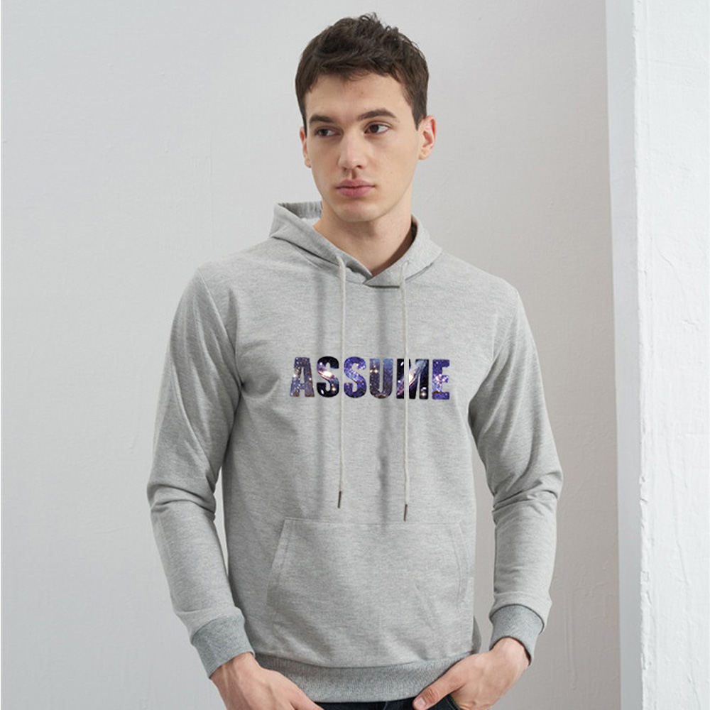 

Mens DIY Hoodies Autumn Fashion Letter Pattern Print Men Women Trendy Casual High Quality Pure Color Sweatshirts Breathable Hip Hop Style, Black
