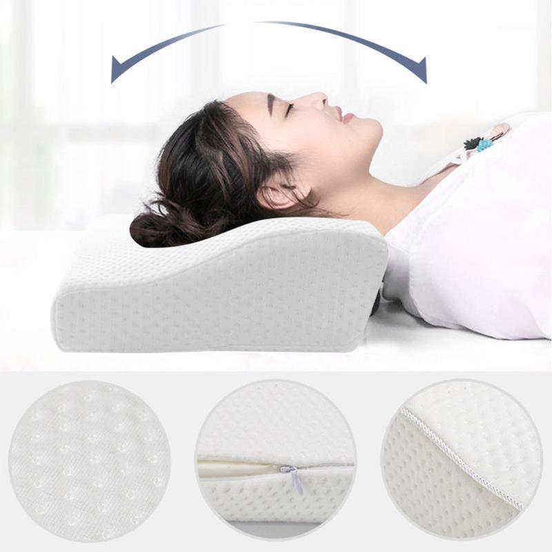 

50*30CM Orthopedic Pillow Slow Rebound Memory Foam Butterfly Shaped Pillow Health Cervical Neck Memory Foam Bed For Protect Neck1