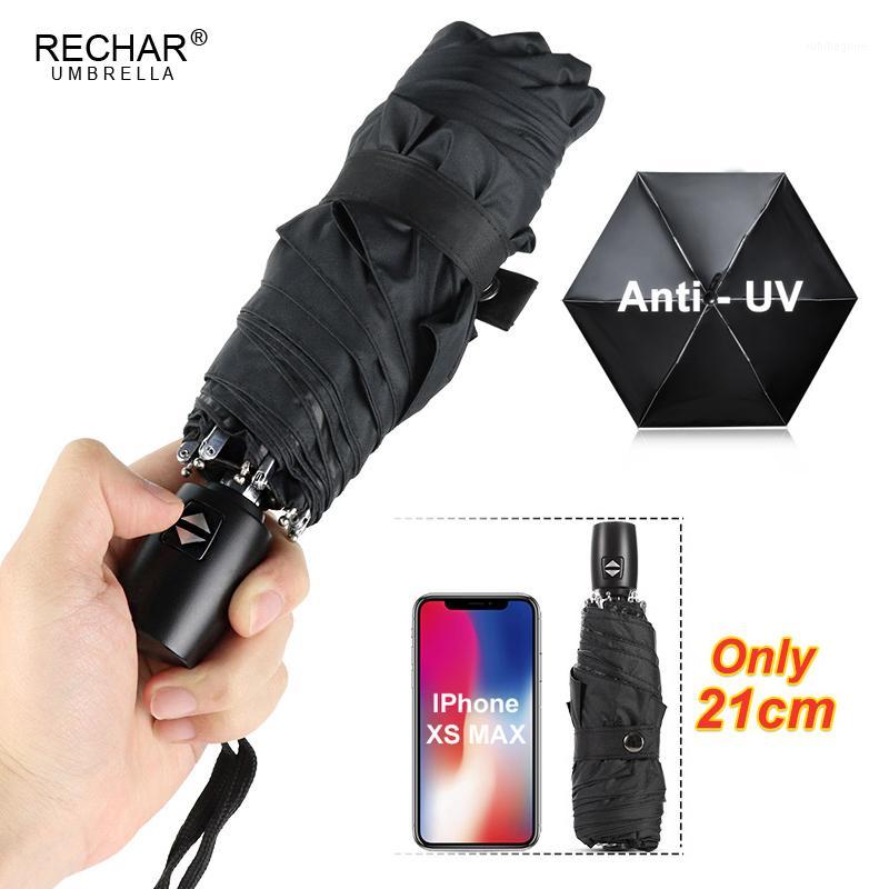 

Mini Pocket Automatic 5folding Umbrella Rain Women UV Protection Umbrella For Women Travel Gifts Small Umbrellas Men Wholesales1, Black